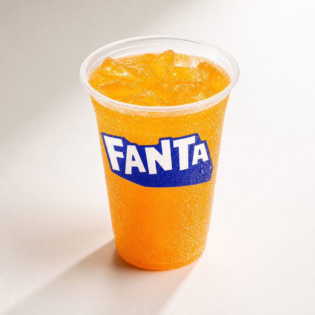 Bottle fanta.